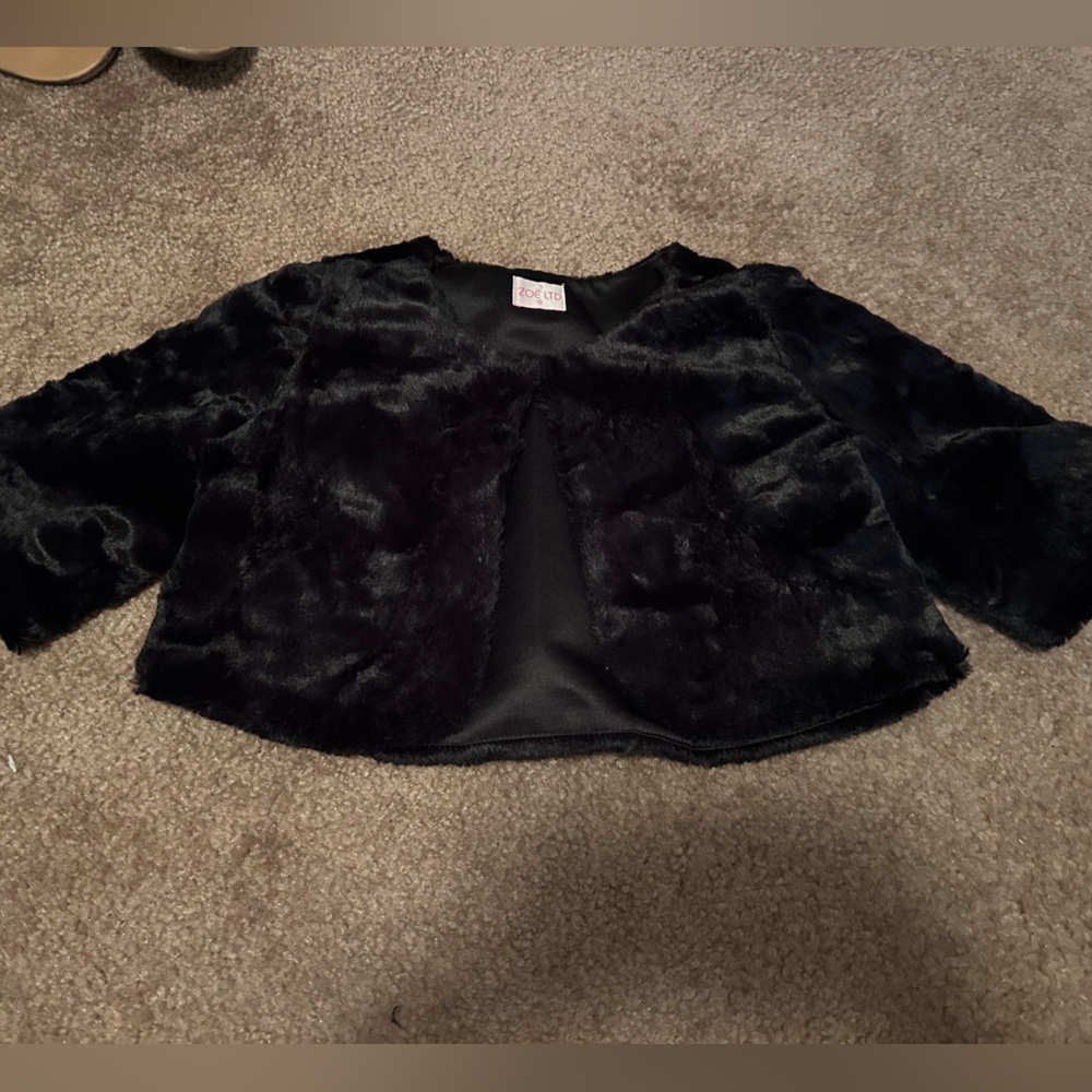 Zoe LTD Girl’s Faux Fur Bolero Jacket